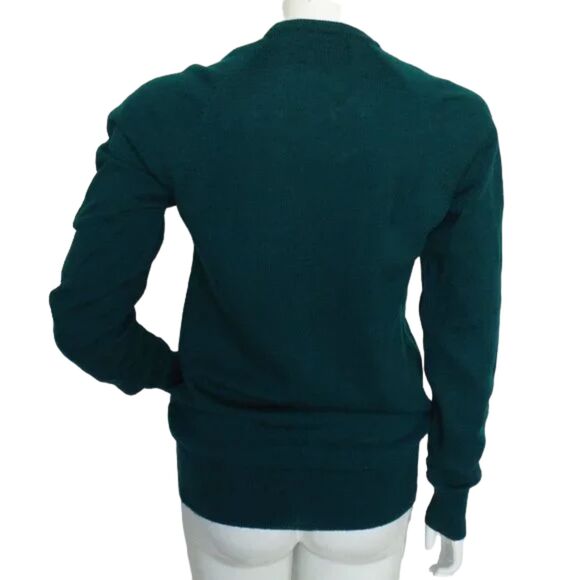 Vintage YVES SAINT LAURENT Sweater, M, Green, Raglan long sleeve, 100% Wool - Picture 7 of 8